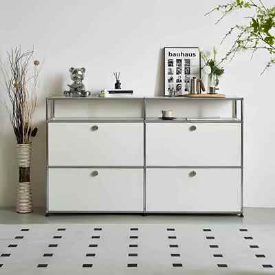 USM Haller客厅不锈钢中古模块组合柜中古收纳柜餐柜家用电视柜