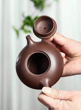 宜兴正宗卢伟萍紫砂壶原矿紫泥一帆风顺档泡茶壶茶具茶具200cc