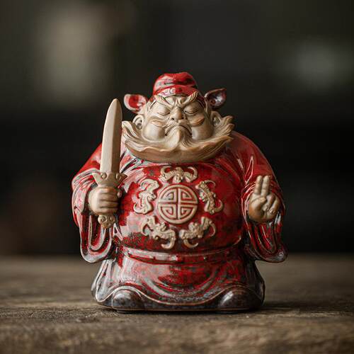 精品紫砂茶宠摆件名家雕塑钟馗茶桌桌面茶道摆设可养手工茶玩
