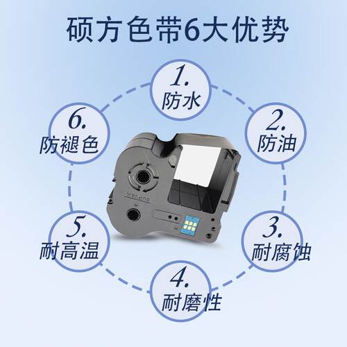 硕方色带SP650/350标牌机碳带SP-R1301B电缆挂牌铭牌清洁带SP-CF