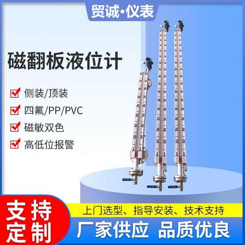 磁翻板液位计带远传浮力原理读数清晰液位测量电厂冶金行业