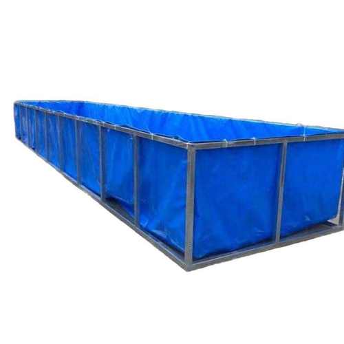 批发带支架帆布鱼池家用户外蓄水池加厚刀刮布折叠式移动暂养池室