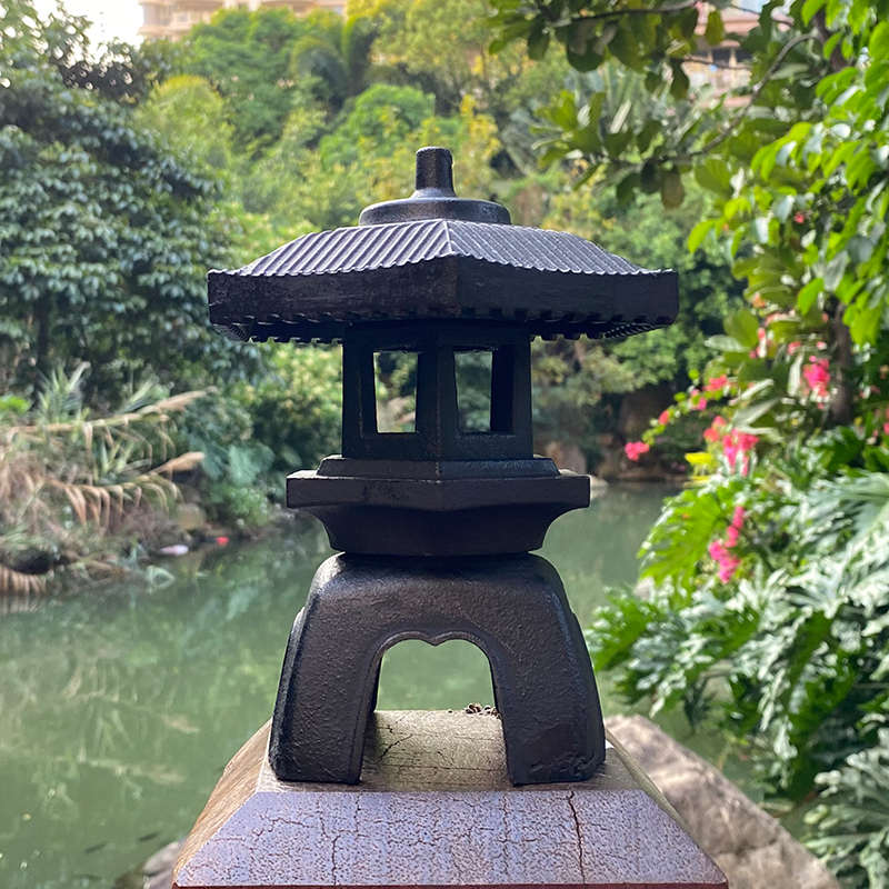 铸铁香塔仿古宫灯古代雪见灯铁艺烛台手工装饰怀旧复古建筑长安灯