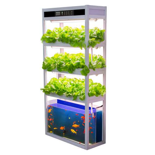 奥玛无土栽培立体室内蔬菜智能阳台鱼菜共生系统水培种植设备机架