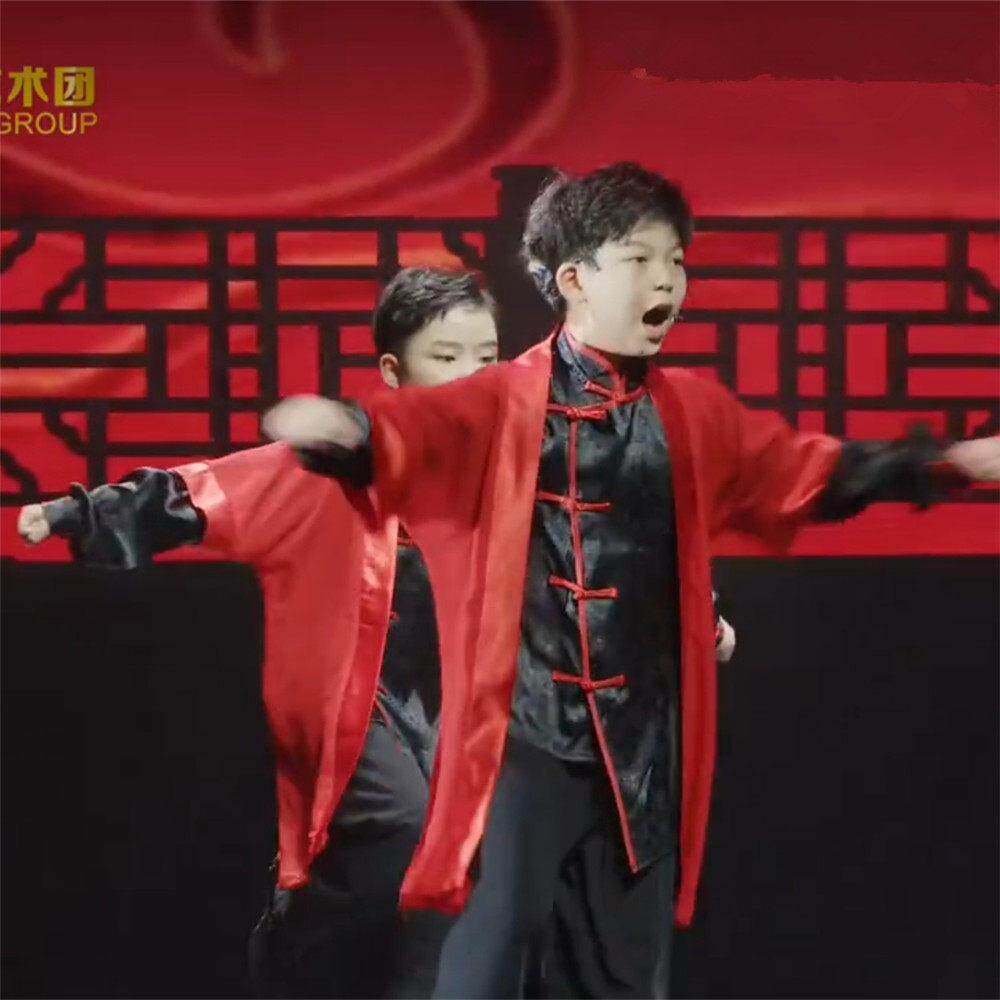 六一酷帅男童少年中国说少年郎新中式演出衣服霍元甲舞蹈表演朗诵