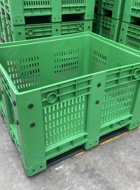 板箱特大型周转箱封闭围板箱箱叉车物流运KGV输卡托盘箱大网格塑