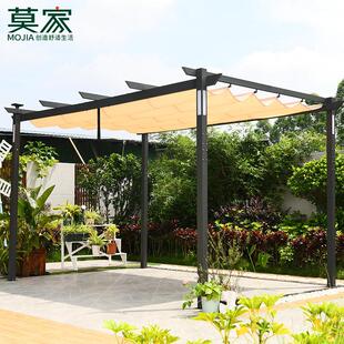 莫家葡萄架遮阳棚户外别墅庭院铝合金葡萄架凉亭休闲 太阳能遮雨