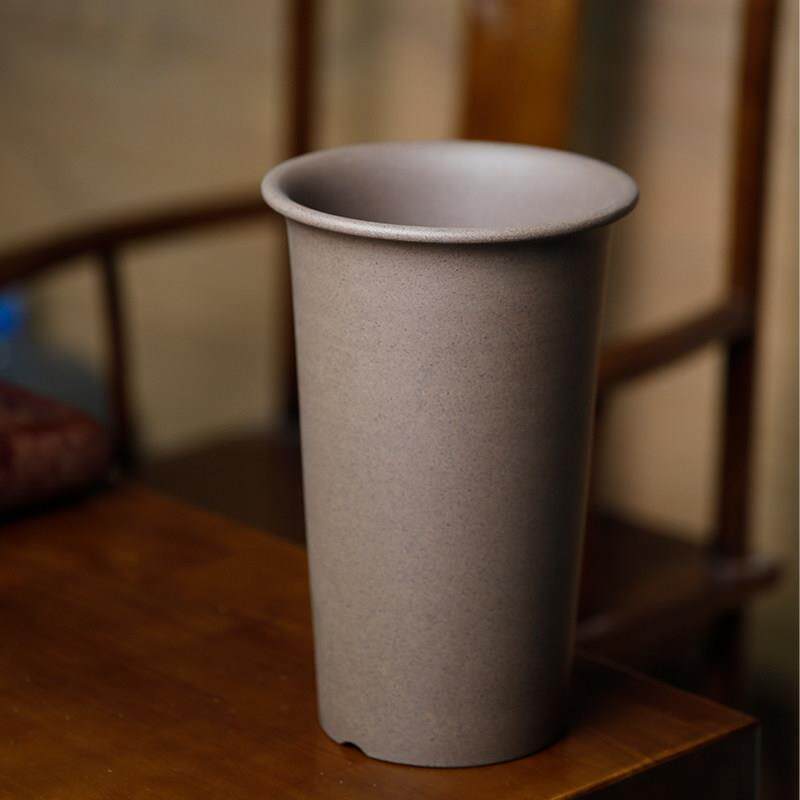 出汗泥紫砂兰花盆专用宜兴陶瓷春蕙剑寒草直筒关顶素面圆透气简约