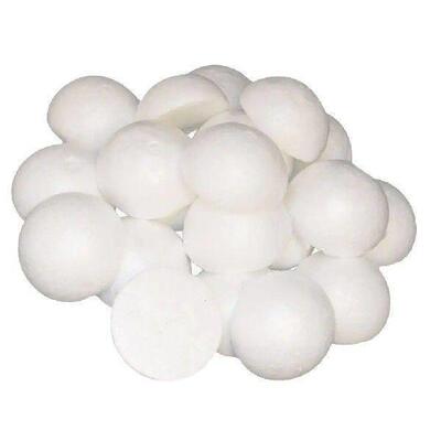 50 Pack 2.36 Inch DIY White Foam Balls Hemispheres