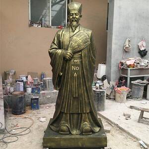 玻璃钢雕塑桃园三结义张飞刘备关羽诸葛亮名人人物雕像装饰摆件