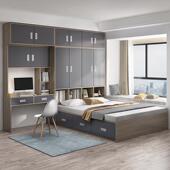 帽榻榻米家衣柜床多功能儿童柜床衣组无品牌 合用简约衣间实木床