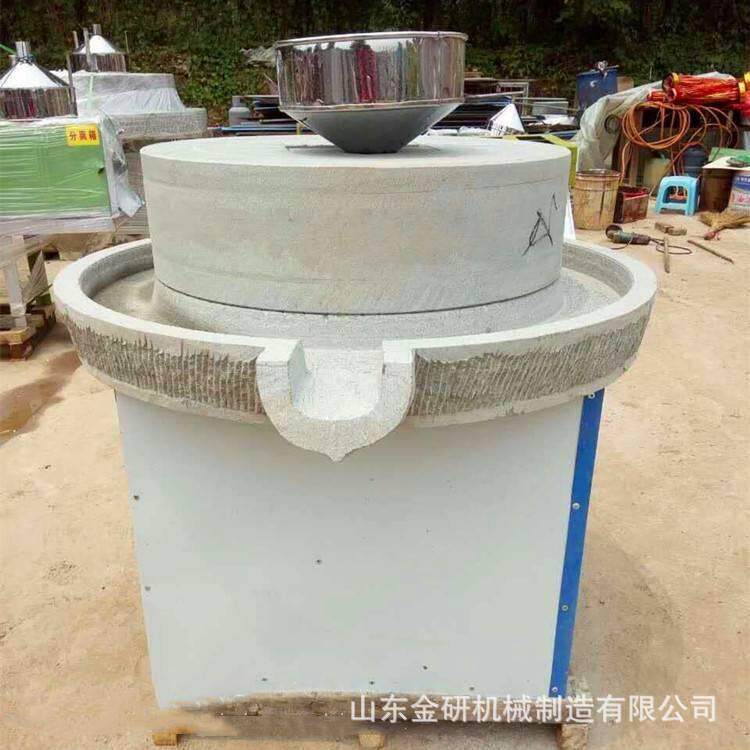 集市摆摊花椒茴香磨粉机五谷杂粮电动面粉石磨机豆腐坊豆子磨浆机
