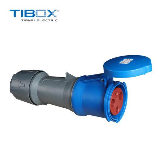 TIBOX工业接插件 63A230V2P+E连接器IP44 T1237工业插头连接器