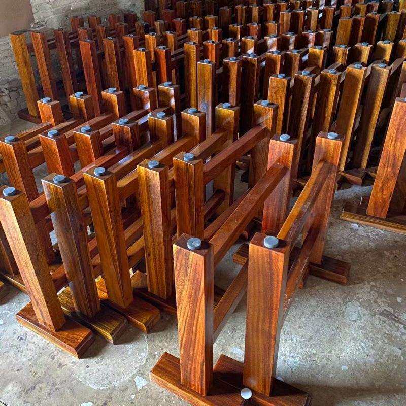 奥坎巴花黄花梨实木大板支架桌腿桌脚支架脚木质桌脚架原木茶桌厂