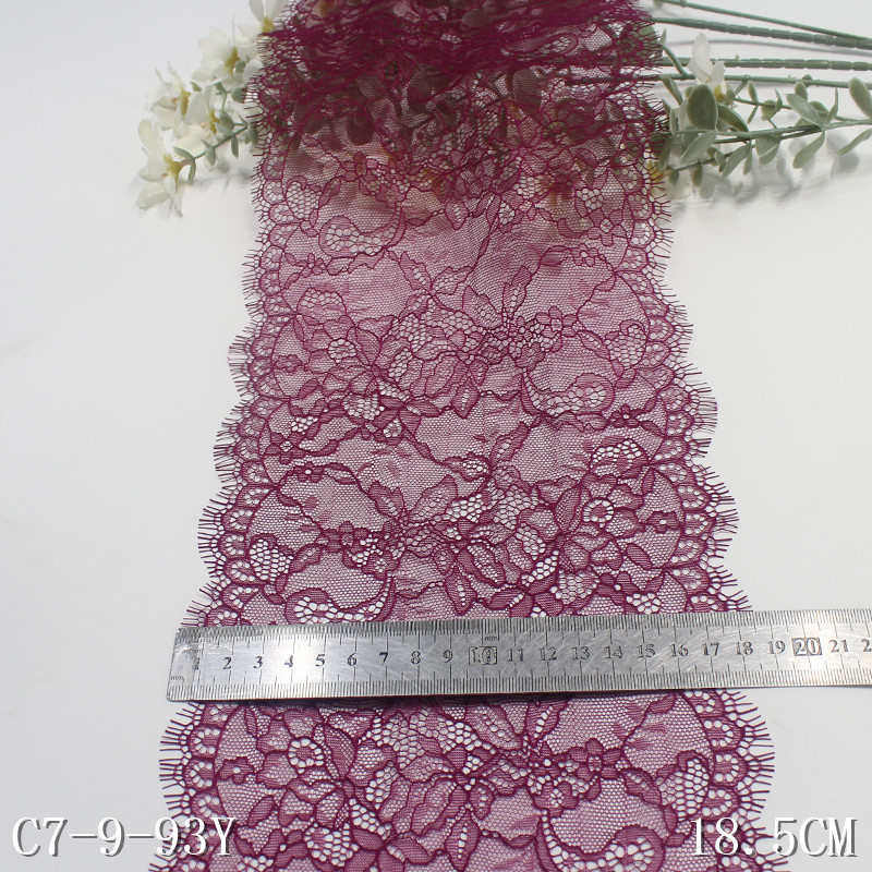 隆弹多波浪辅料唐无diy花边窗帘色服装蕾丝双边轻薄19cm花边睫毛
