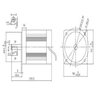 92BL 1000转 100W 24V厂家直销无刷直流电机 A可调速正反转1NM
