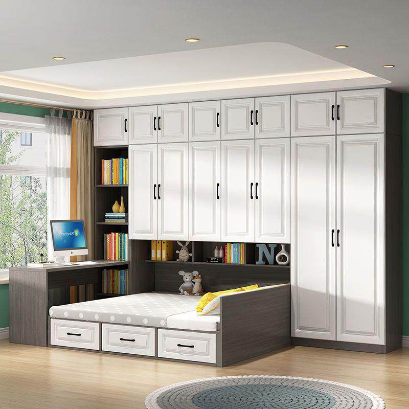 全实木榻榻米床衣柜一体小户型卧室现代简约多功能组合儿童储物床