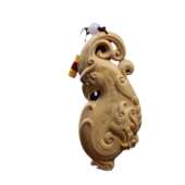 小叶黄杨木雕龙凤呈祥手把件吊坠挂饰实木文玩动物木雕工艺品