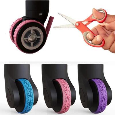 4PCS Luggage Wheels Protector Silicone Suitcase Wheel Protec