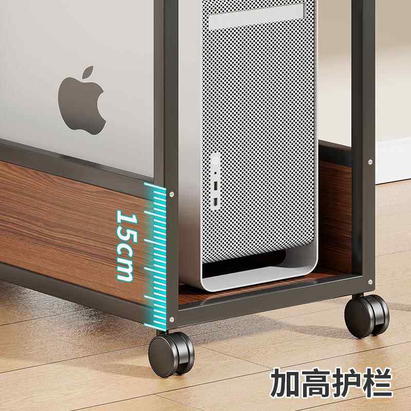 移20616716动置物架台式电脑一主机印托架移带滑轮机箱柜可动体打