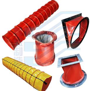 帆布软连接管风柔性头软排风道软管软接193防火机耐高温通风伸缩