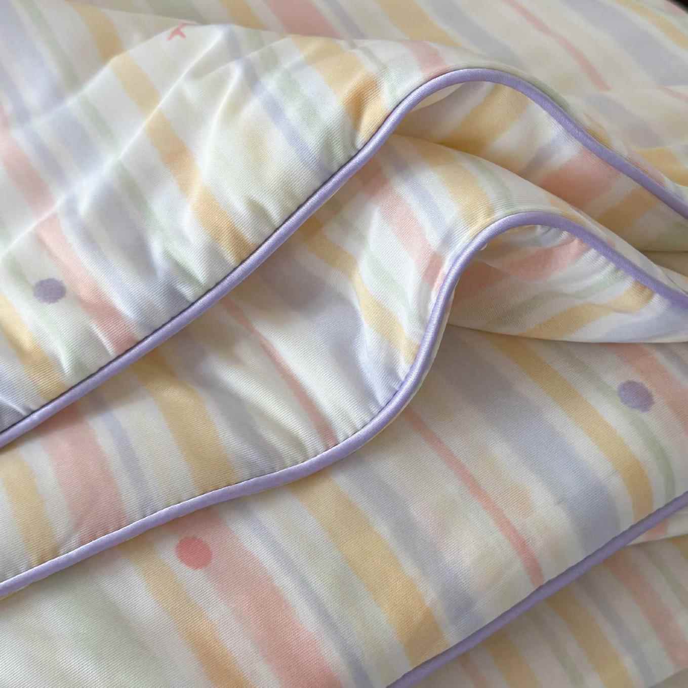 新款冰激凌云花母凉丝软糯亲肤夏N被卡感通印超柔被机芯洗夏凉被