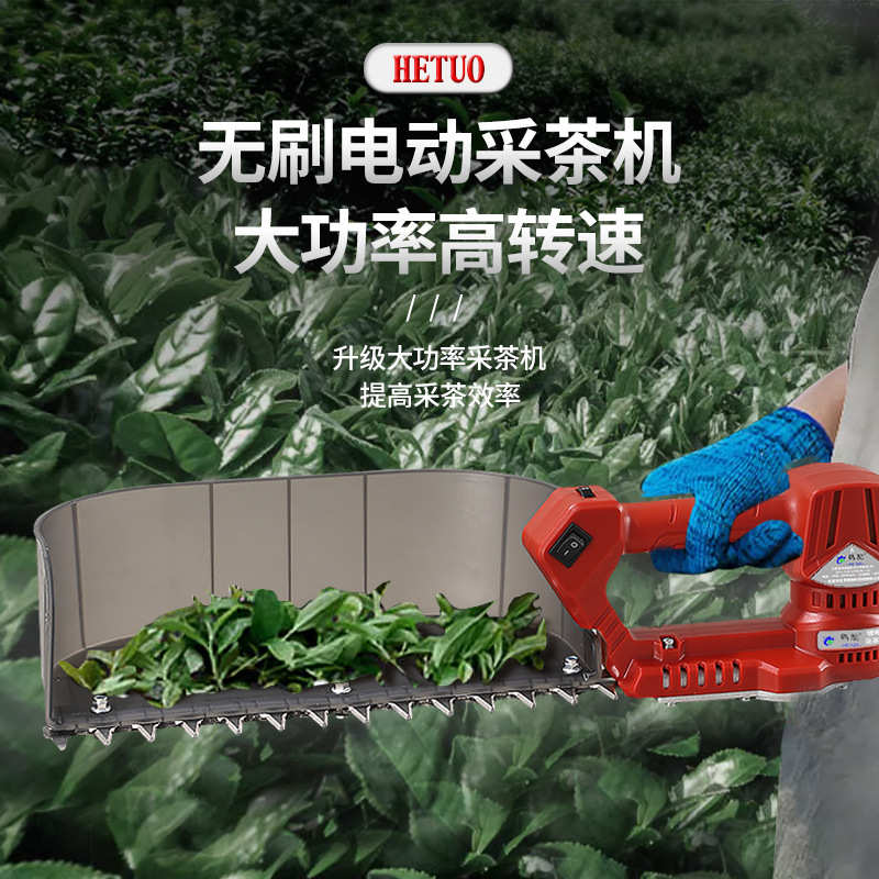 新款无刷电动采茶机小型茶树修剪机单人便携手提式茶园采摘机批发