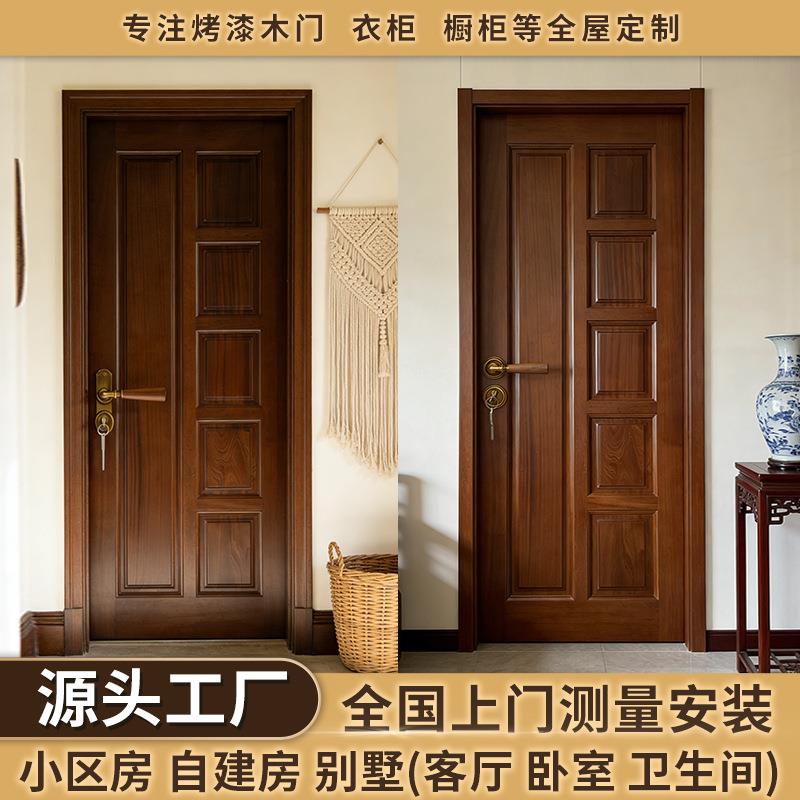 供应刚果沙比利木门室内门入户门家用卧室门房间门原木烤漆门