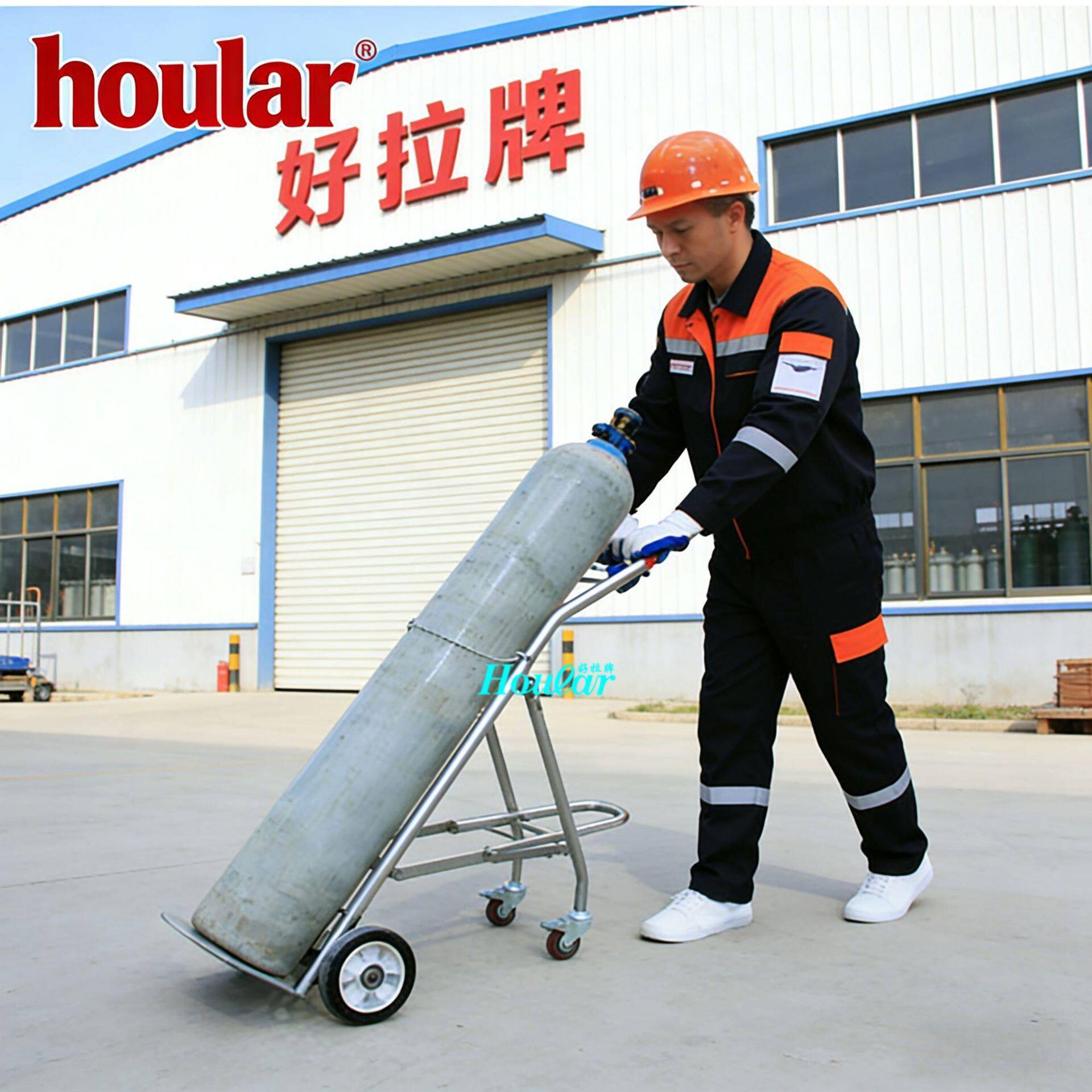 现货供应120kg气搬运车乙炔氮不锈钢拉车手推车氧气推车
