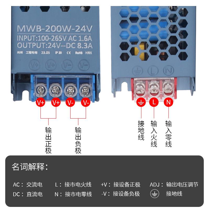 希尼夫 220v转24伏低压12v电源驱动控制器镇流器灯带线形灯变压器