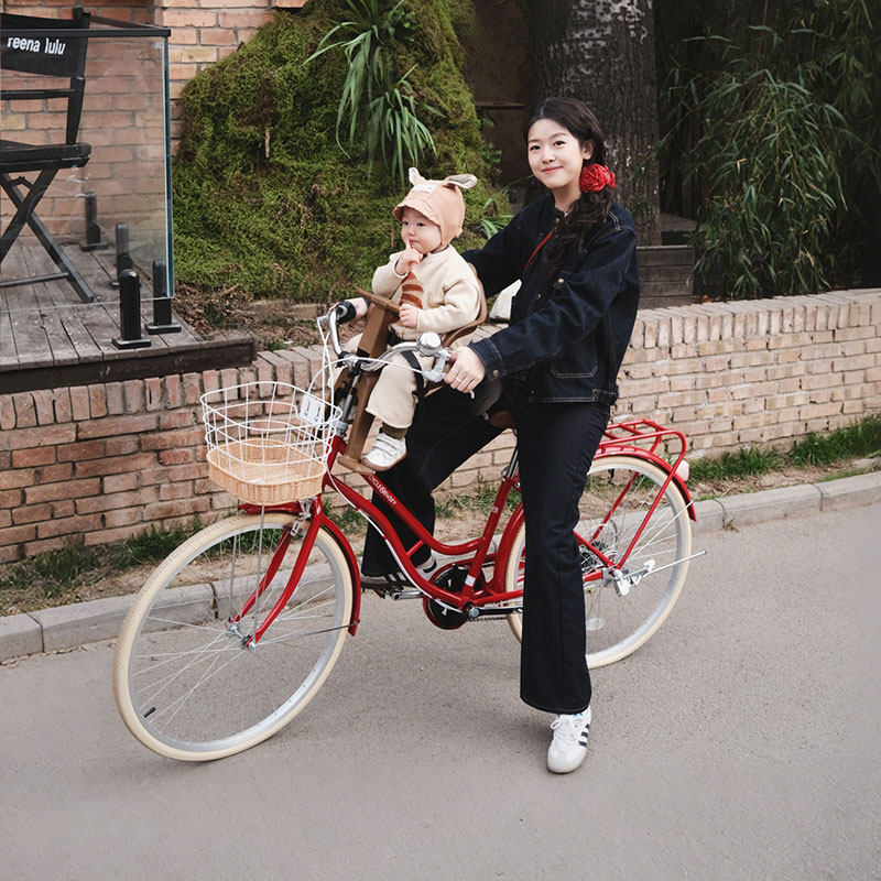 母子自行车可载子母孩子母婴一体骑行三人宝宝溜娃女士可带接送