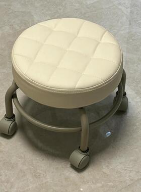 A versatile swivel stool with wheels, designed for comfortab