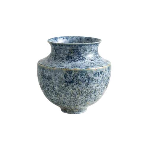 高档手工侘寂风陶瓷花瓶摆件客厅玄关艺术手绘软装饰品
