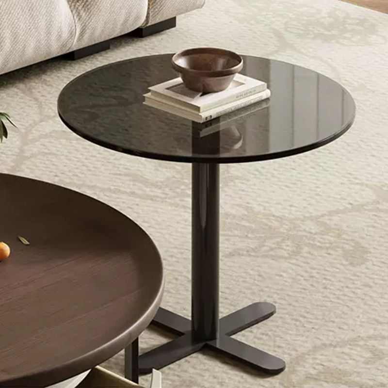 茶几客厅轻奢小户型简约现代家用创意设计师旋转大小圆形组合