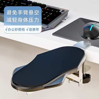 创意免打孔电脑桌手托架折叠旋转手臂支架办公桌家用手肘托架