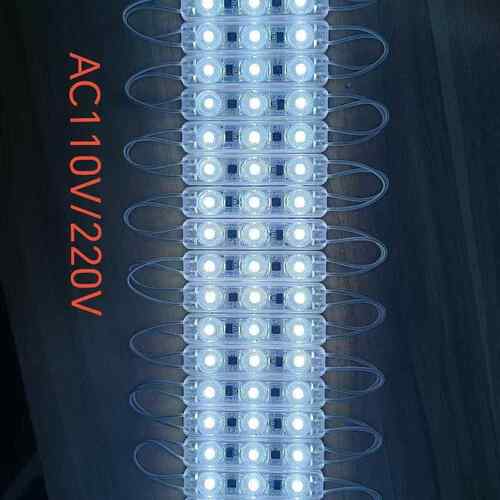 led110V220v防水高压3灯注塑模组2w高亮广告灯箱招牌字发光源灯带