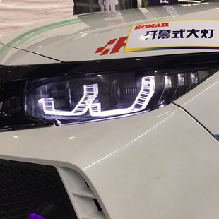 适用于适用于十代思域led大灯总成改装 泪眼流光日行灯天使眼氙气