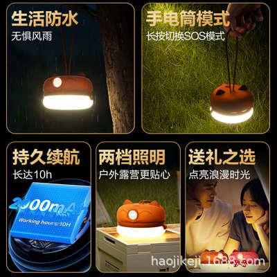 亲子游伴行灯小夜灯露营灯便携可调光