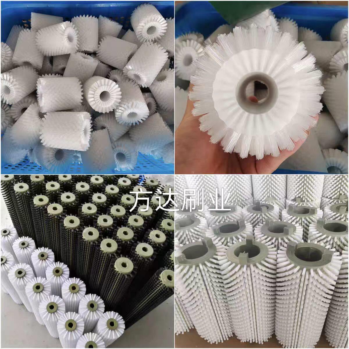 工业毛刷轮清扫除尘尼龙丝辊刷空心圆形小毛刷定制