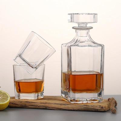 3001/300威士忌酒装瓶水酒晶玻璃醒酒套器威士忌酒具套装玻璃瓶存