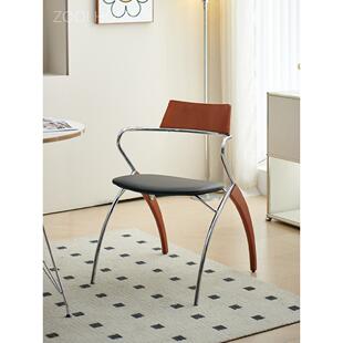 Zooi Home中世纪丹麦设计师餐椅覆古家实木靠背包豪斯流行休闲椅