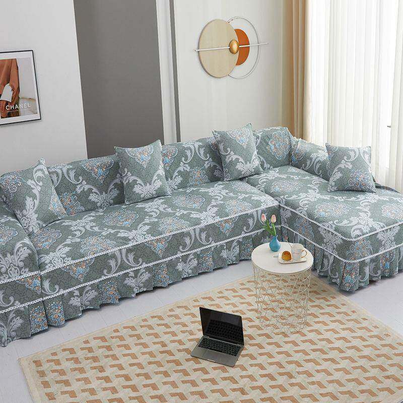 沙发套全包四季通用防猫抓布艺沙发罩组合贵妃l型简约沙发罩