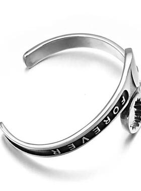 跨境速卖通新款时尚个性潮流酷男士个性开口扳手手镯厂家直销