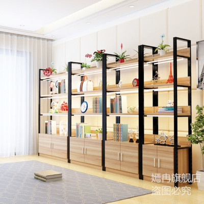 货柜展柜精品展示架仓储货架屏风隔断化妆品饰品架置物架带门书架