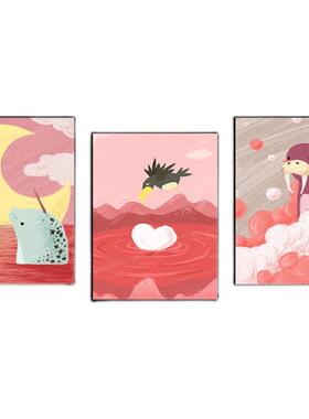 儿园童卧室URR床头装饰画幼儿爱卡通墙面挂画男孩孩女房可间墙面