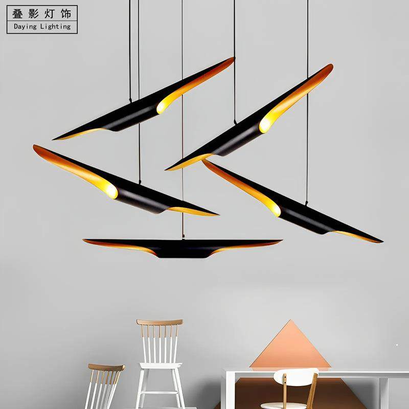 北欧设计师斜口铝材吊灯餐厅卧室吧台咖啡厅茶室民宿样板房灯具