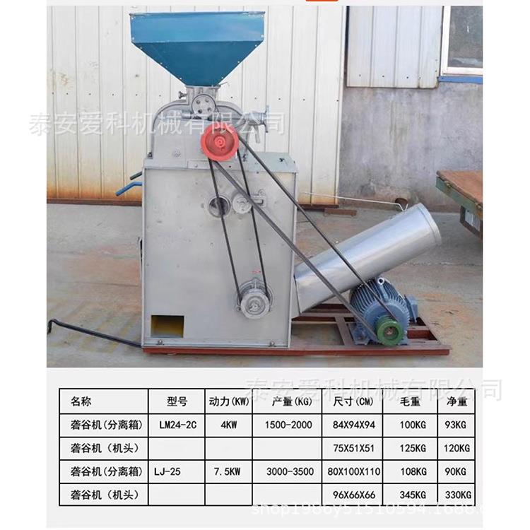 水稻剥壳去皮商用糙米和精米砻谷机出口木箱包装三相电电机