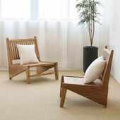 复古老榆木休闲椅靠背椅中式 榆木家具阳台民宿酒店简约单人休闲椅