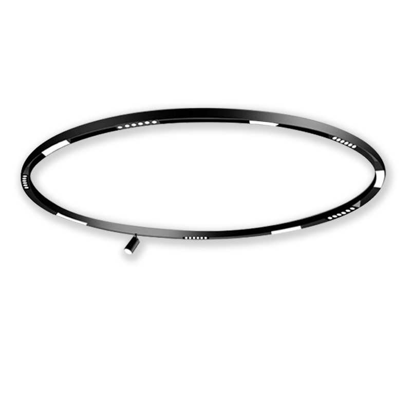 磁吸轨道灯嵌入式圆形客厅明装弧形无主照明灯暗装LED环形线条灯