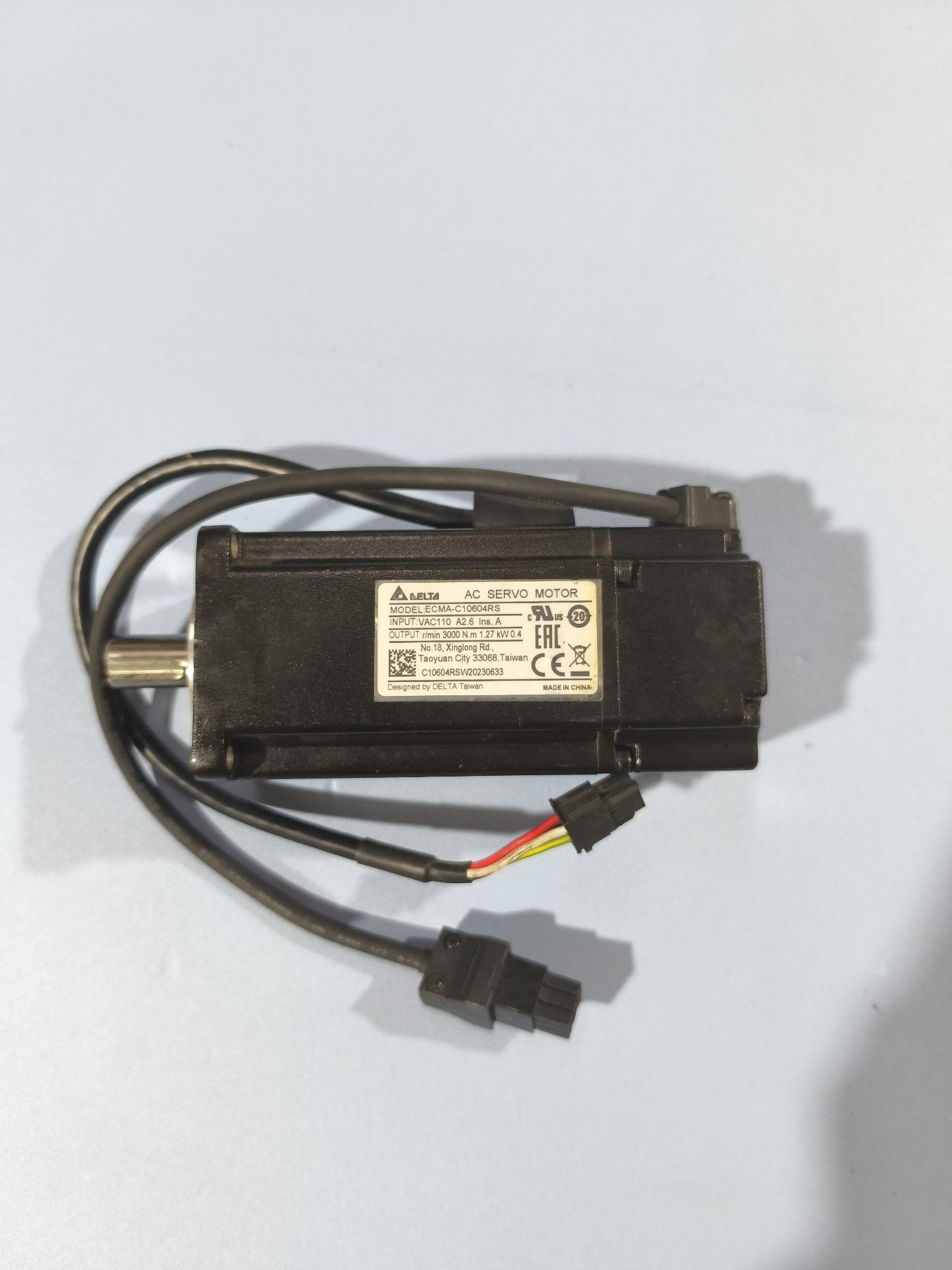 台达伺服电机ECMA-C10604RS，400W功率，拆机品